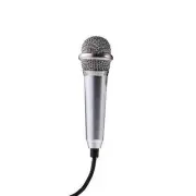 Vivitar Silver Mini Microphone | Omnidirectional | Headphone Jack Compatible