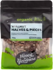 Honest to Goodness Organic Walnut Kernels, 750G