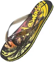 [XBCDX] Open Toe Slide Slippers Men's Flip-Flops Summer Slippers Fashion Rubber Sandals Non-Slip Beach Shoes Soft Sandals (Color : Yellow, Size : 8.5#)