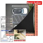 Classic Black Triangle Shade Sail 5' x 10' for Ultimate UV Protection & Style