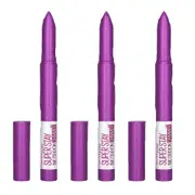 3 x Maybelline New York Superstay Ink Crayon - 170 Throw A Party