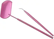 Beavorty Adorable Portable Lash Extension Mirror Set Includes Eyelash Pick Wand Eyebrow Spoolie Lash Curler