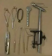 10 Piece Fly Tying Starter Tool Kit w/Chrome Vise - KT120CR