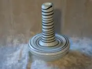 Unique White Black Stripe Hand Blown Glass Vase Decorative Flowers NEW!