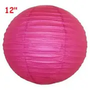 6 Rose 12" Paper Chinese Lantern Lamp Shade Wedding Party Decoration Supplies