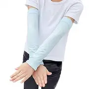 [YONKOUNY] Arm Sleeves UV Protection UPF 50+ Children Breathable Arm Warmers Sun Protection Sports Elastic Arm Warmers for Age 5-12