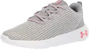 [Under Armour] Girls' Grade School Ripple Sneaker, Overcast Gray (100)/White, 6