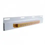 United Pacific 21421 Mud Flap Hanger Mud Flap Plate, Top, Stainless, With 11