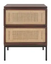 Safavieh Zadie 2-Drawer Rattan Nightstand