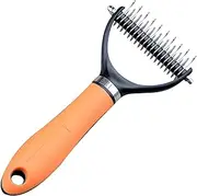 1 Piece pet Grooming Brush, 18 * 9Cm Dog Detangler Comb - Pet Grooming Tool, Dematting Undercoat Rake Comb, Helps Reduce Tangles, Orange