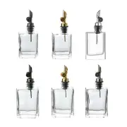 Oil Dispenser Coffee Syrup Dispenser, Glass Oil Container with Stainless Pourer