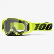 100% Armega Nuclear Citrus clear Lens Off Road Dirt Motocross Goggles