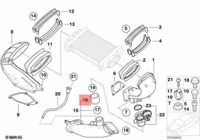 Genuine Hose MINI Cooper R52 R53 Coop.S JCW GP Cooper S 3 doors 17511524538