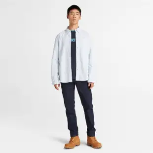 【Timberland】男款天空藍牛津長袖襯衫(A2ARQB02)