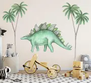 Single Stegosaurus Australian Design Hand Painted Peel & Stick, Removable Wall Decal. Nursery, Kids Playroom, Kids Teens Bedroom