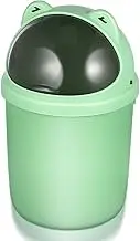 Cabilock Plastic Trash Can with Lid Cute Animal Garbage Can Frog Shaped Wastebasket for Home Office Kitchen Bedroom Bathroom Light Green