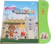 PUNELE Portuguese English Sound Book for Bilingual Children Alphabet Numbers Animals Fruit Vegetables Educational Sound Book(Green)