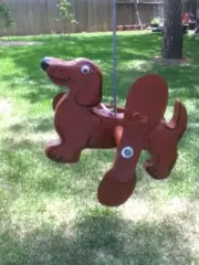 G&J's Classic Creations Dachshund Whirligig Yard Art Handcrafted Garden Decor