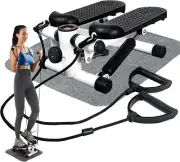 Steppers for Exercise, Mini Stair Under Desk with LCD Monitor & Resistance Bands