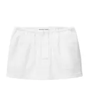 elasticated-waistband buttoned skirt S,XS,M white