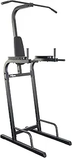 Best Fitness Vertical Knee Raise Chin Dip, Red