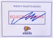 Alex Witherden SIGNED West Coast Eagles Card. AFL Football Rising Star. Yeo Reid