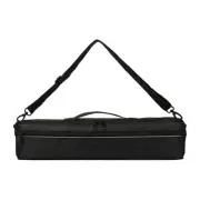 Portable 16 Holes Storage Bag for Flute, Black Canvas Case