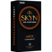 Condoms - Ansell - Lifestyles - Skyn - Large 10 - Natural Feel - Non Latex