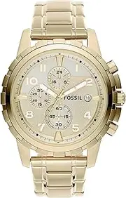 [FOSSIL] Dean Men's Dress Watch with Chronograph Display and Stainless Steel Bracelet Band