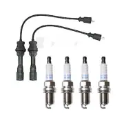 Denso Wire Set 5mm & 4 Platinum TT Spark Plugs 0.04 Kit For Protege 00-01 1.6 L4