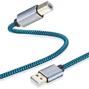 Printer Cable 6 FT USB Printer Cable Braid USB Printer Cord 2.0 Type A Male to B