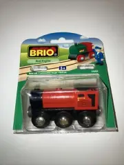 Vintage Deadstock Rare 2001 BRIO 33604 WOODEN RED STEAM ENGINE TRAIN