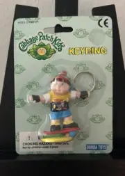 1997 SEALED NEW Cabbage Patch Kids Keyring on Skateboard Designer