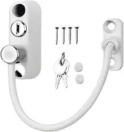 Child Proof Window Restrictors,Stainless Steels Childproof Window Safety Lock Set - Window Size Safety Lock Sliding Security with Keys for Prevents Child Falling for Door & Appliances