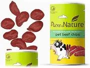 Pure Beef Thin and Crispy Chips, Dog Chew Treats, Beef Flavor Chips Dog Chews for Small/Medium/Large Dogs, Beef Flavor Snack Treats for Dogs