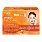 VLCC Papaya Fruit Facial Kit + FREE Rose Water Toner Pack of 300gm + 100ml