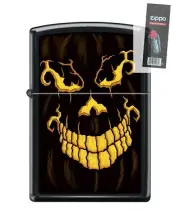 Zippo 82275 jack o lantern pumpkin spooky halloween Lighter + FLINT PACK