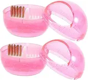 CRILSTYLEO 2pcs Nail Bit Cleaning Brush Detachable Design for Easy Maintenance Hard Wire Polishing Head Portable Manicure Drill Bit Cleaner for Professional Nail Care