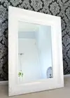 Large Glossy White Mirror 120cm x 90cm