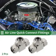 Push to Fittings 12mm / 1/2" T Type Air Quick Connector Silver Tone