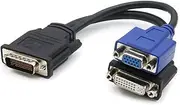DMS 59pin to 2 Port Dvi Vga Cable Computer Host Graphics Card External Monitor TV Projector Adapter Converter Splitter 25cm