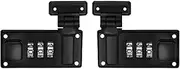 [SEIWEI] 2 X Luggage Hasp with Digital Combination Lock 3-Digit Password Hasps Latch, Options Fixed Locks Replacement Accessories for Storage Bag Tool Box Suitcase (Black)