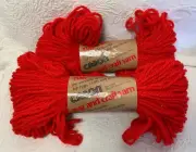 Caron Rug & Craft Yarn 2 Skeins #0014 Red New