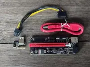 New PCI-E 1x to 16x Powered USB3.0 GPU Riser Extender Adapter Card VER 009s