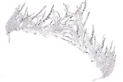 [CTIRCHIU] Charming Bride Crown Wedding Headdress Elegant White Headwear for Women for Photography and Special Occasions Unique Baroque Design with Great Workmanship