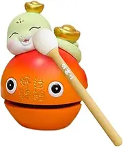 Fish Drum - Calming Drum | Cute Fish Mokugyo Instrument New Year Snake Temple Blocks Percussion Toys for Desk Decoration Calming