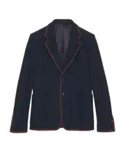Gucci Web Detailed Jersey Jacket IT52,IT50,IT48 Black