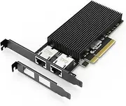 10G Dual RJ45 Port PCI-E Network Card, with X540 Controller, Gigaplus X540-T2 10Gb Ethernet Adapter with 2 * 10Gbe NIC, Support Windows/Linux/ESX Servers