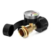Easy Connect Propane Adapter with Real Time Gauge for Camping and Barbecues