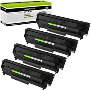 4PK Q2612A 12A Toner Cartridge Compatible with HP LaserJet 3010 3055 M1319 Print